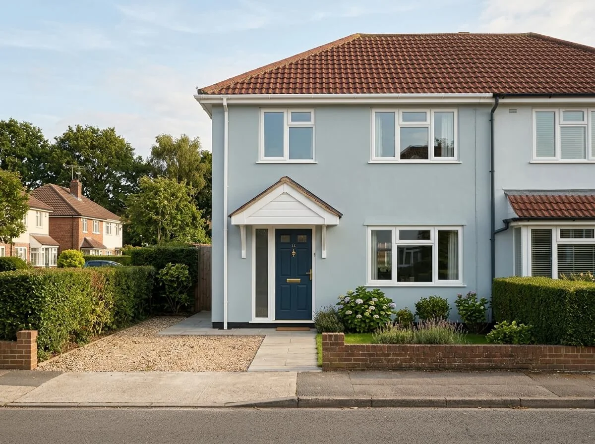 Completed exterior house painting in Rochdale