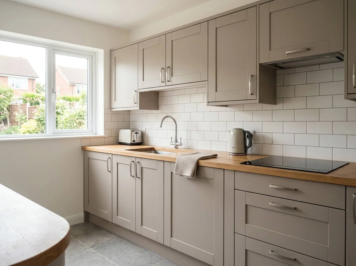 Completed kitchen cabinet refresh in Rochdale