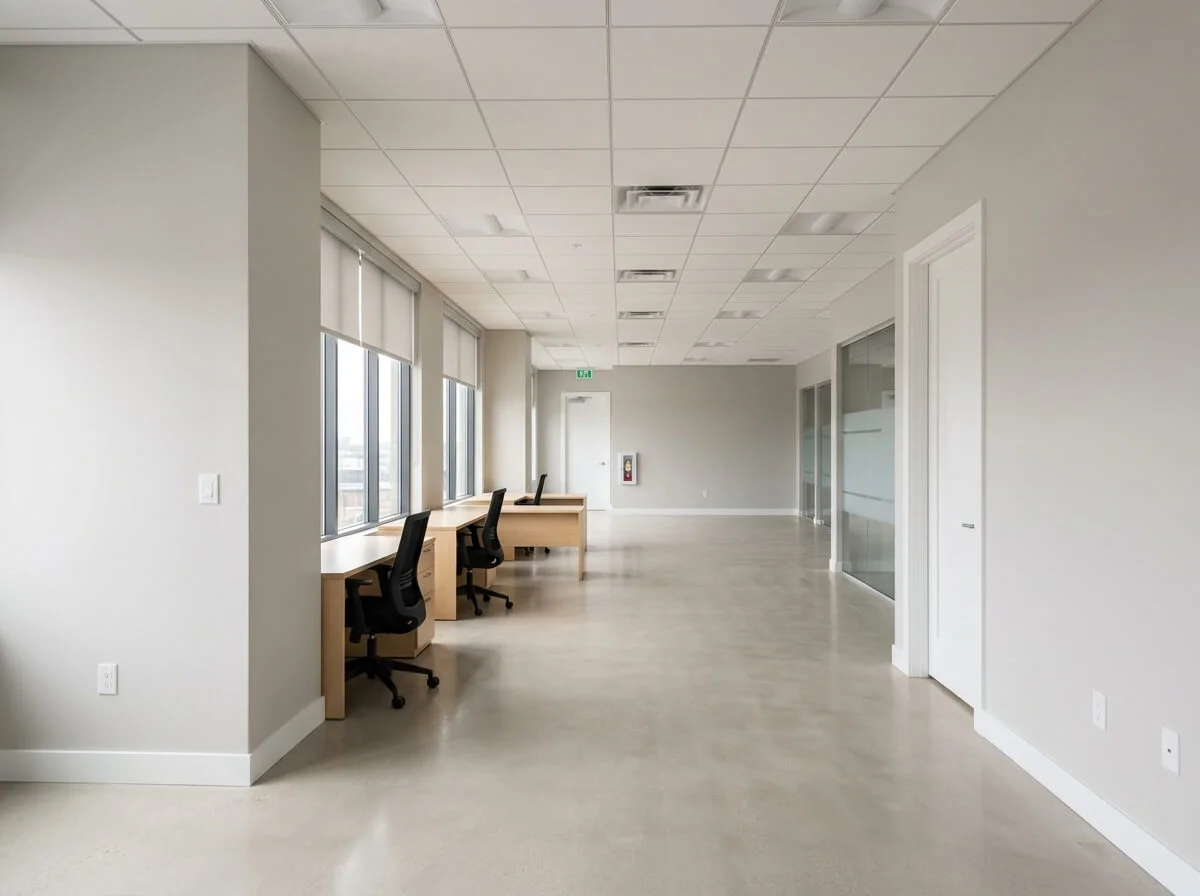 Completed office painting project in Rochdale